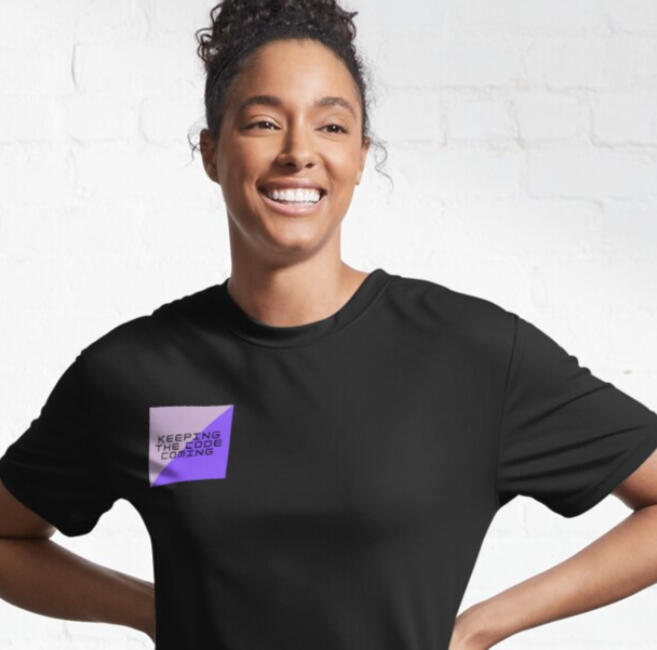 Techie Tessie merchandise keeping the code coming shirt